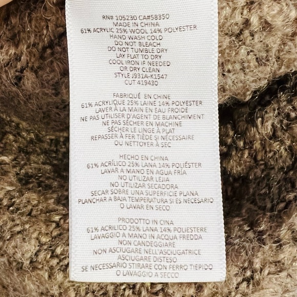 Joie waterfall open long sleeve cozy side pockets wool blend cardigan sweater - Picture 8 of 8